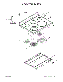 Cooktop Parts parts for Maytag Electric Range MER8800FW1 from AppliancePartsPros.com