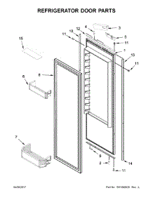 Refrigerator Door Parts parts for Jenn-Air Side-By-Side Refrigerator JS42NXFXDE01 from AppliancePartsPros.com