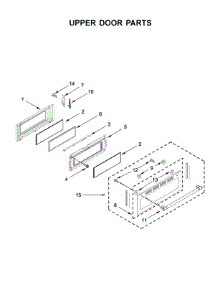 Upper Door Parts parts for Maytag Electric Range YMET8800FZ01 from AppliancePartsPros.com