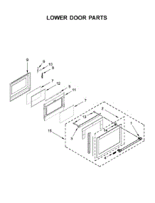 Lower Door Parts parts for Maytag Electric Range YMET8800FZ01 from AppliancePartsPros.com