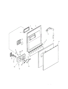 Door Assembly parts for Bosch Dishwasher SHU5304UC/06 / FD 7705-7912 from AppliancePartsPros.com