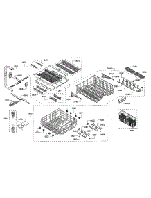 Spray Arm / Racks parts for Bosch Dishwasher SHP865WF5N/01 from AppliancePartsPros.com
