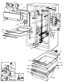 Fresh Food Compartment parts for Jenn-Air Side-By-Side Refrigerator JRSI205B/M9Q05B from AppliancePartsPros.com