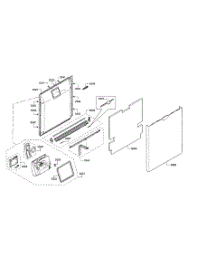 Door / Dispenser parts for Bosch Dishwasher SHS863WD2N/01 from AppliancePartsPros.com