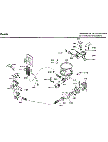 Pump parts for Bosch Dishwasher SHU3336UC/14 from AppliancePartsPros.com