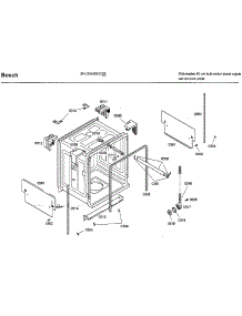 Cabinet parts for Bosch Dishwasher SHU33A02UC/37 from AppliancePartsPros.com