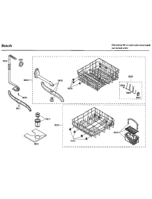 Racks parts for Bosch Dishwasher SHU33A02UC/37 from AppliancePartsPros.com