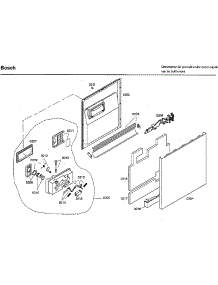 Door parts for Bosch Dishwasher SHU33A02UC/47 from AppliancePartsPros.com