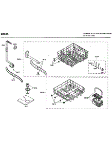 Racks parts for Bosch Dishwasher SHU33A02UC/47 from AppliancePartsPros.com