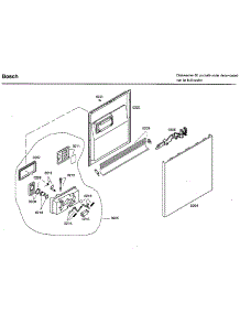 Door parts for Bosch Dishwasher SHU33A05UC/22 from AppliancePartsPros.com