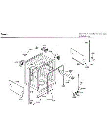 Frame parts for Bosch Dishwasher SHU33A05UC/22 from AppliancePartsPros.com