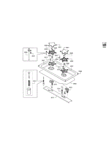 Burners parts for Thermador Range PRD48JDSGU/12 from AppliancePartsPros.com
