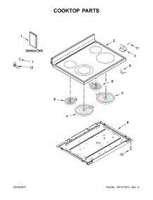 Cooktop Parts parts for Maytag Electric Range YMER8650FZ1 from AppliancePartsPros.com