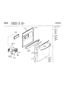 Door Assembly parts for Bosch Dishwasher SHY66C06UC/14 from AppliancePartsPros.com