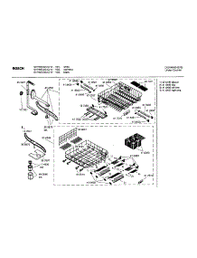 Rack Assembly parts for Bosch Dishwasher SHY66C06UC/14 from AppliancePartsPros.com