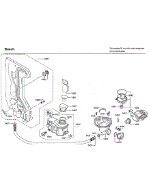 Pump parts for Bosch Dishwasher SHX9PT55UC/82 from AppliancePartsPros.com