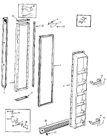 Freezer Door parts for Jenn-Air Side-By-Side Refrigerator JRS226B/MBQ21A from AppliancePartsPros.com