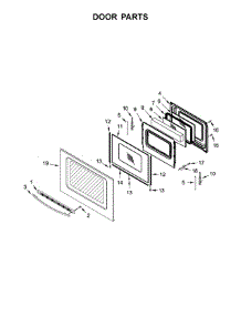 Door Parts parts for Maytag Electric Range 4KMER7685EW1 from AppliancePartsPros.com