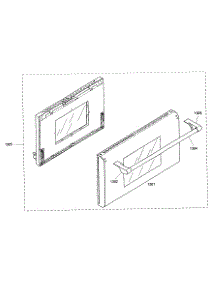 Large Door parts for Thermador Gas Range PRG486EDG01 from AppliancePartsPros.com