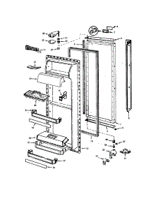 Fresh Food Door parts for Jenn-Air Side-By-Side Refrigerator JRSD225-9Q20A from AppliancePartsPros.com