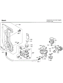 Pump parts for Bosch Dishwasher SHX9PT75UC/70 from AppliancePartsPros.com