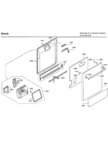 Door Asy parts for Bosch Dishwasher SHX9PT75UC/70 from AppliancePartsPros.com