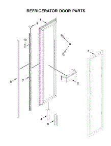 Refrigerator Door Parts parts for Jenn-Air Side-By-Side Refrigerator JBRFR24IGX00 from AppliancePartsPros.com