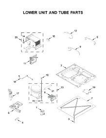 Lower Unit And Tube Parts parts for Jenn-Air Side-By-Side Refrigerator JBRFR24IGX00 from AppliancePartsPros.com
