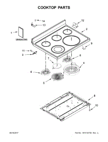 Cooktop Parts parts for Maytag Electric Range YMER8800FW1 from AppliancePartsPros.com