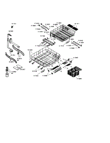 Racks parts for Bosch Dishwasher SHY56A05UC/14 / FD8301 from AppliancePartsPros.com