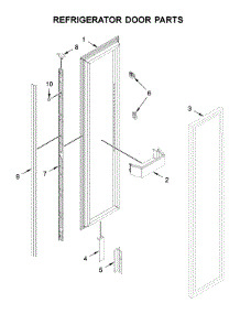 Refrigerator Door Parts parts for Jenn-Air Side-By-Side Refrigerator JBRFR24IGX00 from AppliancePartsPros.com