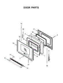 Door Parts parts for Maytag Gas Range MGR6600FB1 from AppliancePartsPros.com