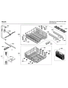Rack parts for Bosch Dishwasher SHE53T55UC/09 from AppliancePartsPros.com
