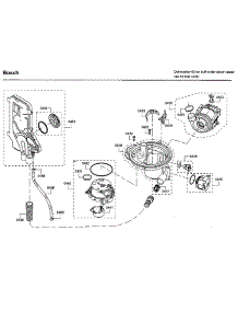 Pump parts for Bosch Dishwasher SHE53T55UC/09 from AppliancePartsPros.com