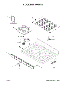 Cooktop Parts parts for Maytag Gas Range MGR6600FW1 from AppliancePartsPros.com