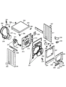 Cabinet Assy parts for Bosch Dryer WTA3500UC/13 from AppliancePartsPros.com
