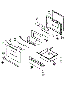 Door / Drawer parts for Maytag Electric Range MER4820AAW from AppliancePartsPros.com