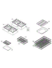 Grates / Shlfs parts for Thermador Range PRD484EEHU/01 from AppliancePartsPros.com