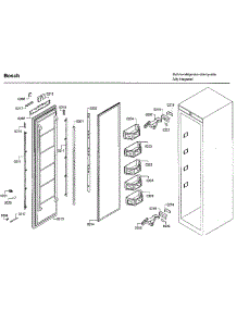 Door parts for Bosch Upright Freezer B18IF800SP/01 from AppliancePartsPros.com