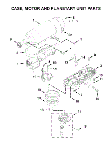 Case, Motor And Planetary Unit Parts parts for Kitchenaid Stand Mixer KSM3311XQG0 from AppliancePartsPros.com