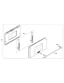 Large Door parts for Thermador Range PRD486EDPG/01 from AppliancePartsPros.com