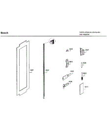 Mounting 2 parts for Bosch Upright Freezer B18IF800SP/02 from AppliancePartsPros.com
