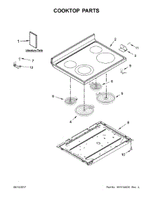 Cooktop Parts parts for Maytag Electric Range MER8650FZ1 from AppliancePartsPros.com