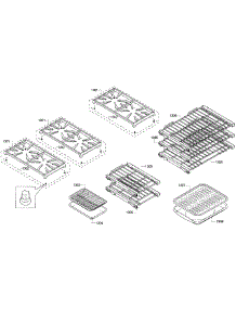 Grates / Shelfs parts for Thermador Range PRD486GDHC/05 from AppliancePartsPros.com