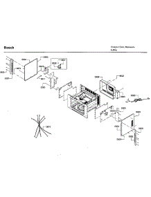 Cabinet 4 parts for Bosch Built-In Microwave HMB50162UC/02 from AppliancePartsPros.com