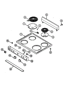 Top Assembly parts for Maytag Electric Range S3500PPW-D from AppliancePartsPros.com