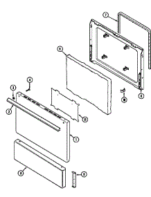 Door parts for Maytag Electric Range S3500PPW-D from AppliancePartsPros.com