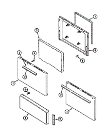 Door / Drawer parts for Maytag Electric Range GER1100AAH from AppliancePartsPros.com