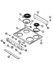 Control Panel / Top Assembly parts for Maytag Electric Range GER1100AAH from AppliancePartsPros.com