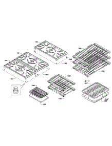Racks / Shelfs parts for Thermador Range PRD486GDHU/01 from AppliancePartsPros.com